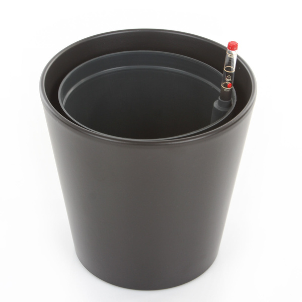 Zestaw do hydroponiki Leni 18/19 Vasa osłonka ceramiczna antracytowa