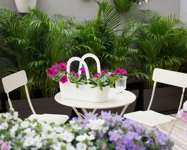 Paris 43 koszyk doniczka biała