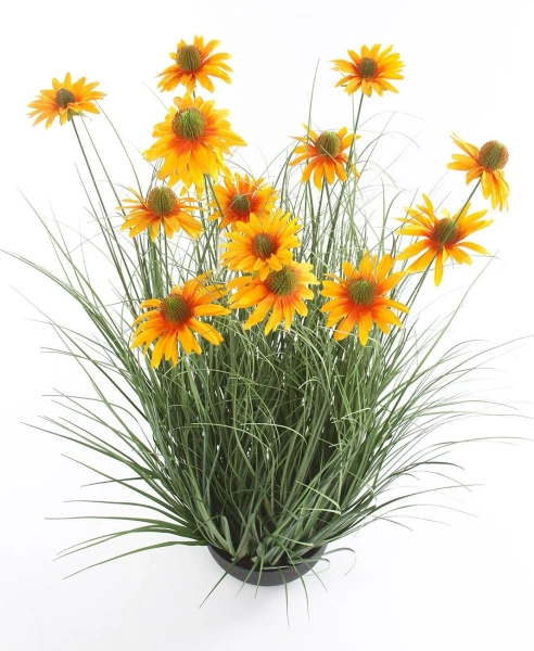 Sztuczna rudbekia 90 cm pomarańczowe kwiaty