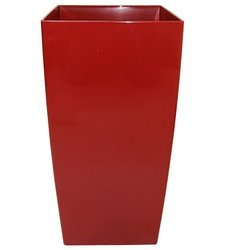 Milano Diamond 20x20/36 doniczka kwadratowa wysoka bordowa połysk