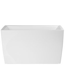 MARBELLA 76x31/45 donica prostokątna na kółkach biała z połyskiem