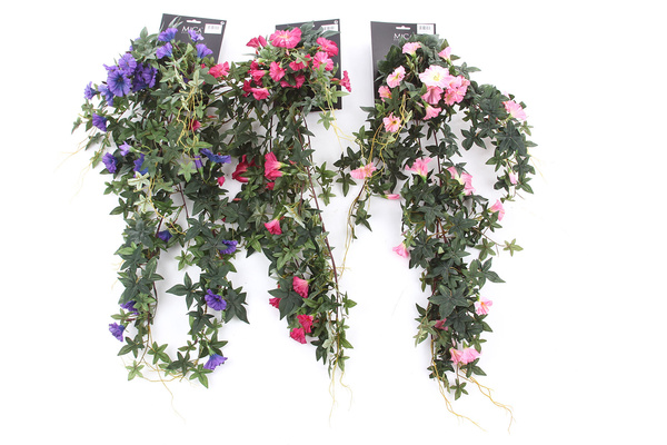 Sztuczna Petunia pnącze 80 cm różowe kwiaty