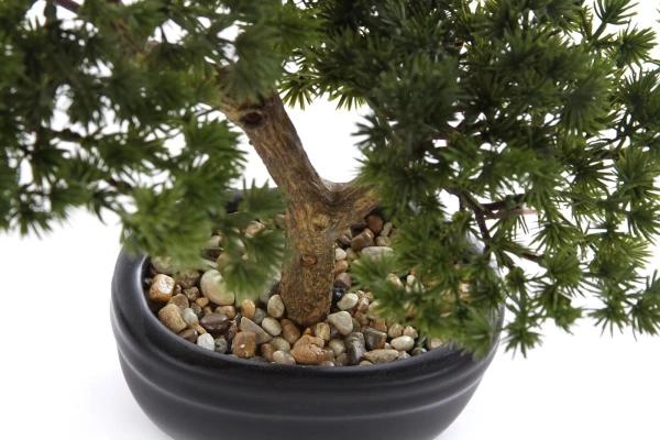 Sztuczny Bonsai Pinia Sosna 26 cm w czarnej doniczce