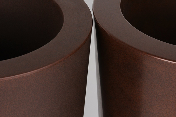 ILIE 37/75 doniczka okrągła wysoka brązowa rust