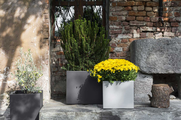 CUBOTTI deep 50x50/45 cm kwadratowa donica kremowa