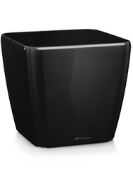 LECHUZA QUADRO 21x21/20 donica czarna z połyskiem