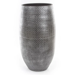 Madeira Vase 39/70 wysoka waza ceramiczna srebrno-szaro-brązowa