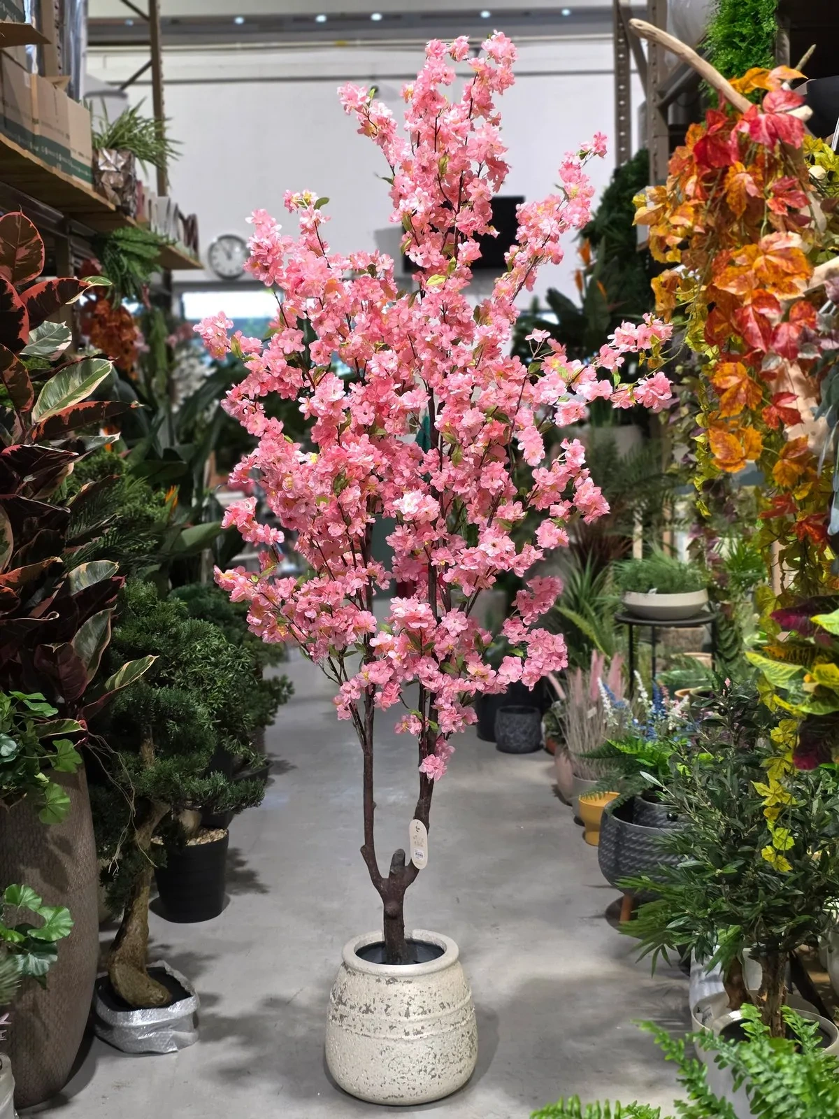 Sztuczne drzewko Wiśnia japońska 210 cm różowa