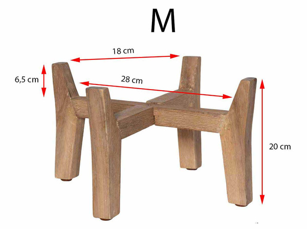 Feet Low M 36/19 niski drewniany stojak pod doniczkę