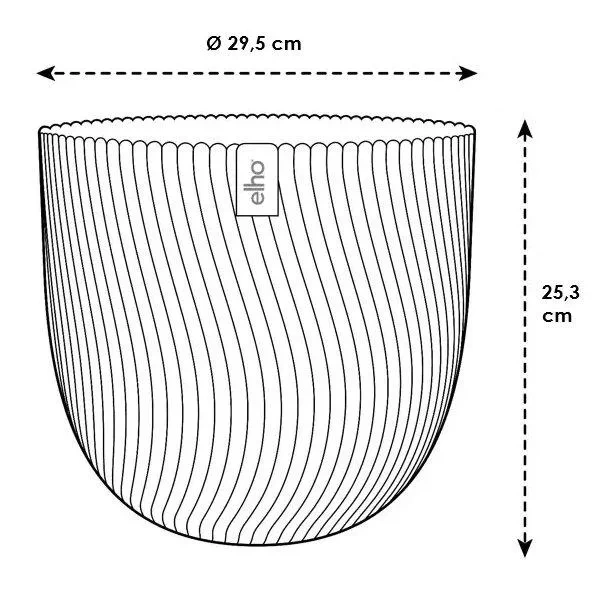 Sereh Round Elho 30 osłonka pastelowa beżowa mushroom beige