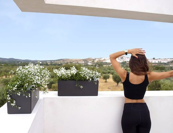 RIMINI 51x20/20 doniczka prostokątna grafitowa z systemem nawadniającym