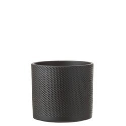 ERA 13/12 doniczka ceramiczna w kropki ciemnoszara