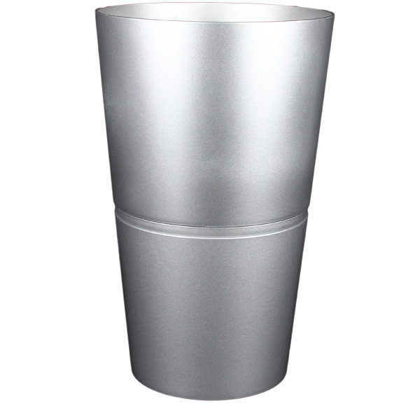 FLORI DUO 42 cm donica okrągła srebrna matowa