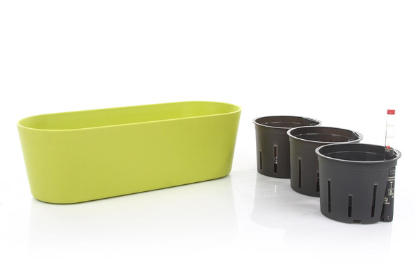 Zestaw do hydroponiki 11/9 w zielonej osłonce podłużnej Flori 36x14/11