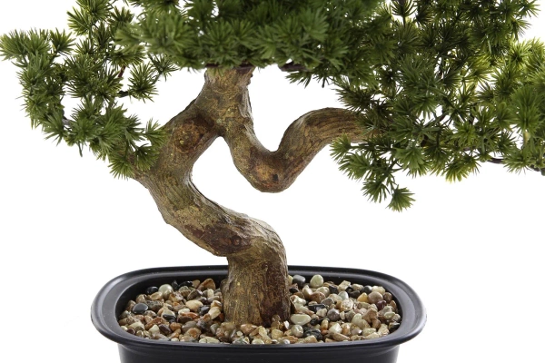 Sztuczny Bonsai Pinia Sosna 44 cm w czarnej doniczce