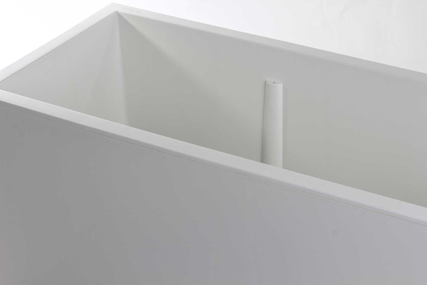 Kebe Casetta 100x40/40 donica na kółkach prostokątna biała