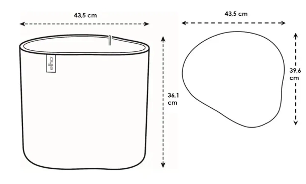 Eden Aquacare Low 40 niska donica owalna biała linen white system samonawadniający
