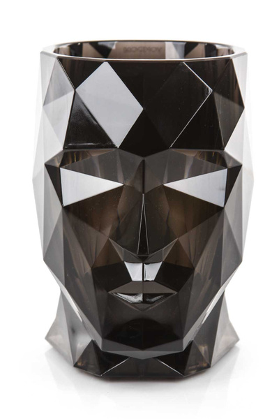 ADAN NANO GLOSSY 13x17/18 doniczka głowa designerska przydymiona transparent