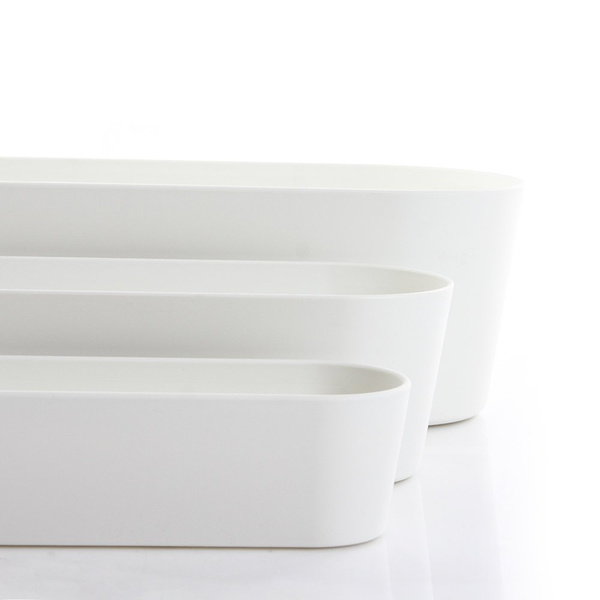 Flori 27x10/8 cm osłonka prostokątna żółta