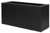 Jort M 100x40/50 niska donica prostokątna kamienna czarna