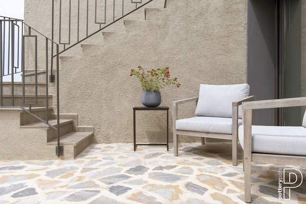 Kevan M 25/21 doniczka kamienna szara