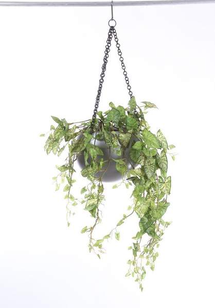 Gradient Hanging GLOBE 24/19 doniczka wisząca szara kula matowa