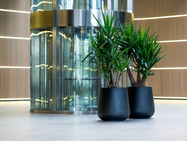 Pax M 44/46 niska kamienna donica szara cementowa