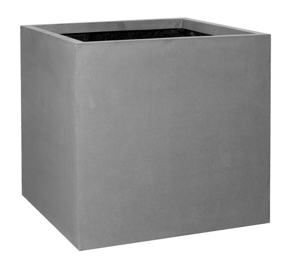 Block M 40x40/40 szara kwadratowa donica kamienna cementowa