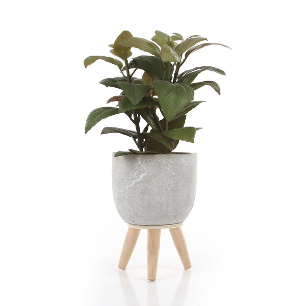 JIMMY 10,5/14,5 cm jasnoszara cementowa osłonka na nóżkach