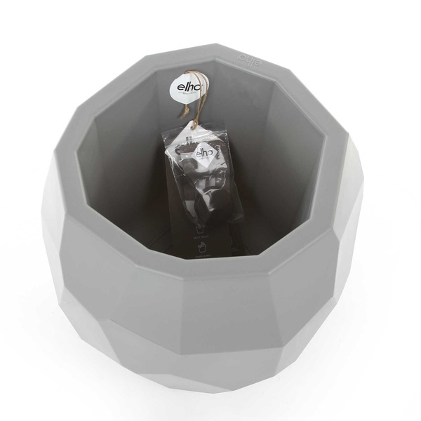 Elho Pure Edge 40/38 popielata donica designerska