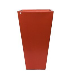 FIBERGLAS TWIN 46x46/80 wysoka donica czerwona perła