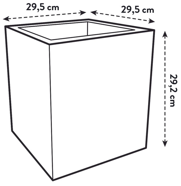 VIVO NEXT SQUARE 30x30/30 popielata donica kwadratowa