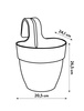 Vibia Easy Hanger S 24/27 doniczka z uchwytem pistacjowa