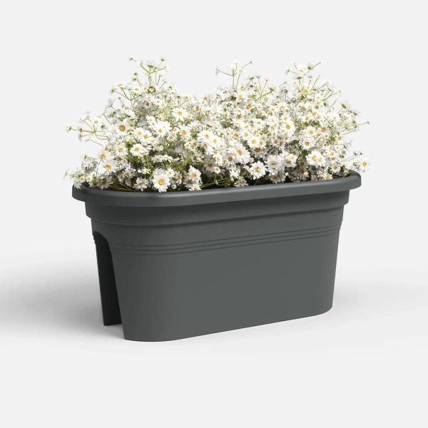 Venezia Balcony Box 60 podłużna doniczka na balustradę antracytowa