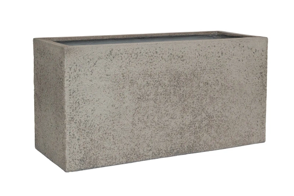 Jort M 100x40/50 szarobrązowa donica prostokątna kamienna dioriet grey