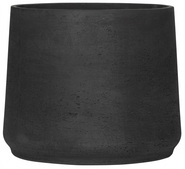 Patt XXXL 45/38 okrągła donica kamienna czarna black washed