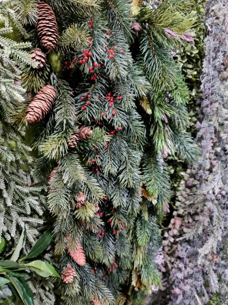 Sztuczna Jodła ośnieżona girlanda 180 cm