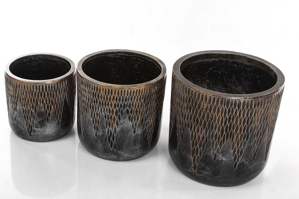 UNIVERSE COMET CYLINDER 28/27 cylindryczna doniczka brązowa