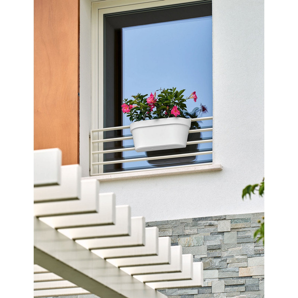 Up Casetta 50x21/23 doniczka na balustradę podłużna oliwka