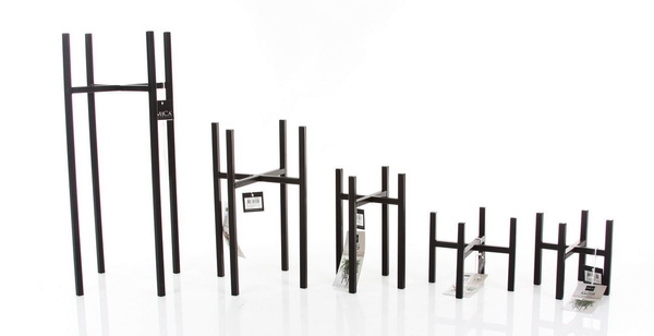 ASCOT 14x14/25 cm czarny stojak na doniczki kwietnik