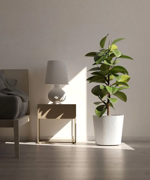 Fyre 35 antracytowa donica ryflowana na kółkach