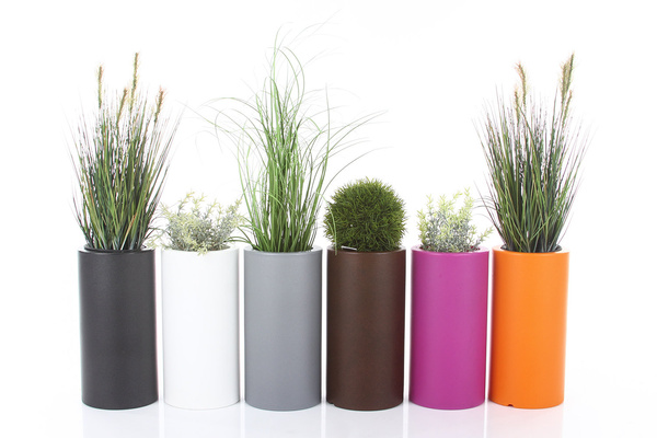 CILINDRO ALTO 14/28 doniczka cylindryczna antarcytowa