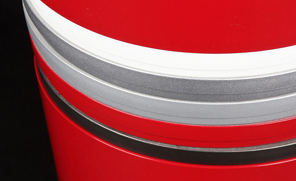 FLORI DUO 42 cm donica okrągła srebrna