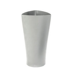 LECHUZA DELTA 15/26 doniczka wysoka srebrna