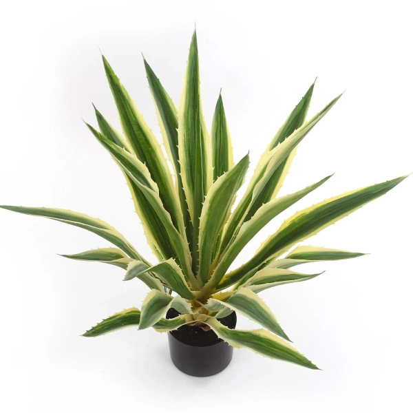 Sztuczna Agawa 70 cm zielono-żółta Weatherproof UV