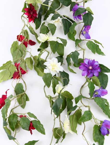 Sztuczny Powojnik Clematis girlanda 180 cm purpurowo-niebieska