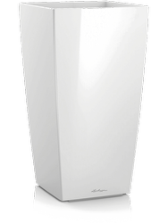 LECHUZA CUBICO 40x40/75 donica biała z połyskiem