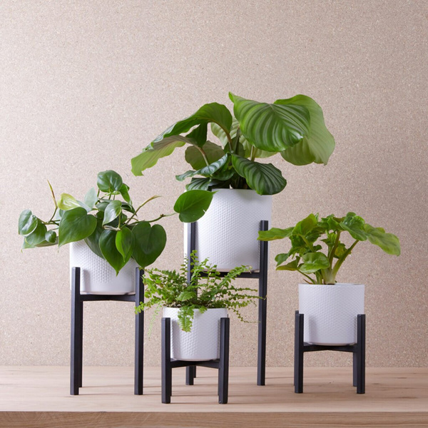 ERA 23/21 doniczka walec wytłaczana biała