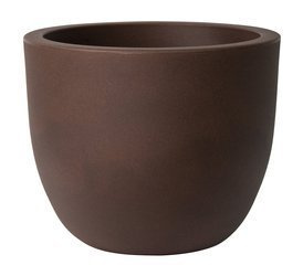 ETRIA 34/28 doniczka okrągła brązowa / rust