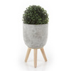 JIMMY 16,5/28 cm cementowa doniczka na nóżkach jasnoszara